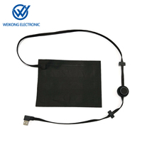 Commutateur de contrôle de température USB 5V avec motif de bouton de coussin chauffant pour la domotique-Coussin de dos d'oreiller chauffant