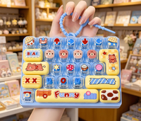 Porte-clés Pendentif Clavier Mécanique Anti-Stress en Plastique à 26 Touches, Jouet Unisexe pour Adultes (14 ans et plus)