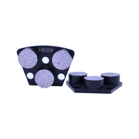 Outils de meulage diamantés pour béton PG, 3 segments ronds, patins de meulage pour meuleuses de sols ASL, préparation des sols en béton