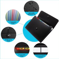 13 Poches Poignée Expansion Fichier Dossier En Plastique Expansion Accordéon Dossiers Portable Document Holder A4 Fichier Organisateur
