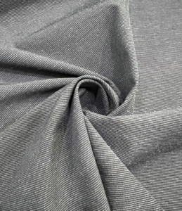 Fine vertical stripe rib knit fabric cationic spandex <b>brushed</b> thermal cloth for base layer garment - Product Image 3