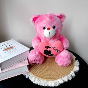 Orsacchiotto di Peluche a Forma di Cuore per San Valentino, Simpatico Pupazzo Colorato Tie-Dye, Regalo per Attività e Feste dei Bambini - Product Image 4