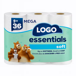 Luxury 4-Ply Extra Soft White Toilet Paper Jumbo Roll Size Strong and <b>Cheap</b> Coreless for Premium Home Bathroom Free Sample - Product Image 1