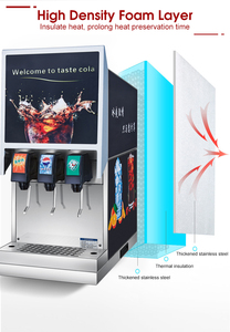 Thương Mại Hoàn toàn Tự Động Ba-Đầu Thép Không Gỉ Dispenser Có Ga Nước Giải Khát Xi-rô Trộn Máy Cho Thức Ăn Nhanh Burger - Product Image 3