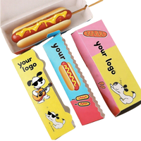 Boîte d'emballage en papier pour hot-dogs biodégradable, impression personnalisée en gros, gaufrage, matériaux recyclés pour les corn-dogs coréens