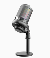 Micrófono para Juegos ME6S Pro, Micrófono de Estudio USB Tipo-C con Monitoreo en Tiempo Real y Ganancia de Volumen para YouTube, Twitch, PC, Mac