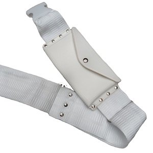 Blanc musulman hommes Ihram <span class=keywords><strong>ceinture</strong></span> pour pèlerinage bon prix tissu pour boucle <span class=keywords><strong>avec</strong></span> résine <span class=keywords><strong>deux</strong></span> poches fer imprimé Logo - Product Image 5