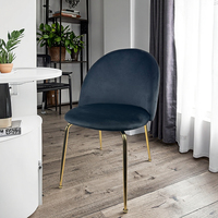 Chaise de salle à manger en velours, style européen, vente directe fabricant, siège moelleux, chaise de loisirs pour salle à manger