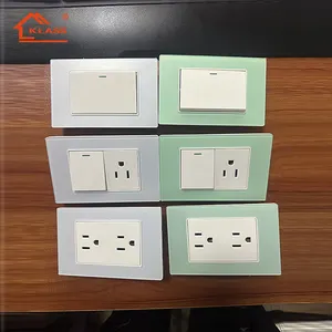 US Standard 118 Type Wall Switch Socket USB Home Use Electrical Socket Outlet With Switch wifi socket