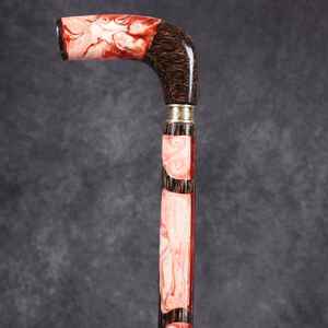 Bastón de Madera Resistente con Mango de Resina Cómodo, Combinación de Resina Artesanal y Madera - Product Image 6