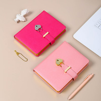 Carnet de voyage en cuir rigide personnalisé avec logo mignon et cadenas - Organisateur/Planificateur cadeau