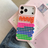 Coque de téléphone antichoc en TPU élastique gaufré motif labyrinthe coloré, style Ins, magnétique, personnalisable OEM pour 13/14/15/16/17