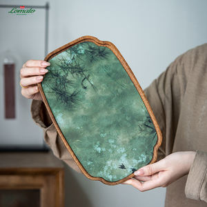 Bandeja para Tazas de Té Pequeña, Elegante, Duradera y Ecológica, de Madera Natural, Juego de Té para el Hogar - Product Image 2