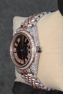 高級ビジネスウォッチ メンズ ステンレススチール ミヨタ ブリン ブリン ローズシルバー 自動日付 クォーツ ヒップホップ ギフト 彼氏へ - Product Image 4