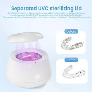 <b>Ultrasonic</b> <b>Retainer</b> <b>Cleaner</b> Jewelry Cleaning Machine Tool 48KHz Professional Sonic <b>Cleaner</b> With UV Light for Braces Watch - Product Image 2