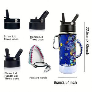 Cute Eco-Friendly 16oz Water Bottle Time Marker <b>Straw</b> Sticker Motivational Design for School Home Use for Kids Adults - Product Image 2