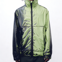 Veste coupe-vent imperméable pour homme, personnalisée, à capuche, en nylon thermochromatique, à changement de couleur réactif à la chaleur, pour la randonnée