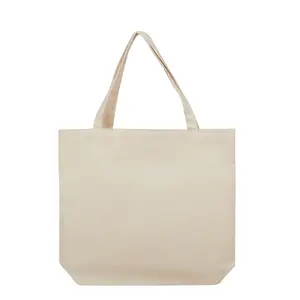 Eco Friendly Factory Price Multiple Sizes Buff Plain 100% Natural Organic Cotton Tote Bag