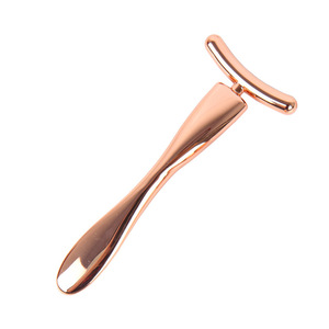 เครื่องนวดหน้าแบบแมนนวล รุ่น T ประเภทที่ 1 สีโรสโกลด์ เครื่องมือเสริมความงาม ปรับรูปหน้า ลดไขมัน ใช้ในบ้าน - Product Image 2