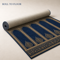 Tapis de prière pour mosquée en laine Saf Lines Mihrab Roll, projet OEM personnalisé, ignifuge pour Masjid