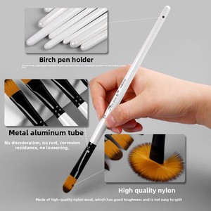 Ensemble de pinceaux d'artiste en nylon pour <span class=keywords><strong>peinture</strong></span> acrylique blanche, pour aquarelle, huile, acrylique, pour débutants et professionnels - Product Image 2