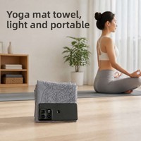Tapis de yoga professionnel en microfibre de daim ultra-fin de 1 mm d'épaisseur, antidérapant ; Serviette pliable absorbant la transpiration, tapis anti-salissures