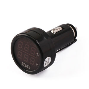 Moniteur numérique de tension Fahrenheit, moniteur de température pour voiture, <span class=keywords><strong>moto</strong></span>, voltmètre thermomètre 12V 24V, multimètre testeur de tension - Product Image 3