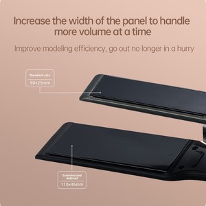 เครื่องหนีบผมตรงสำหรับผู้ชาย ดีไซน์โค้งมน เซรามิกทัวร์มาลีน หน้าจอ LCD ควบคุมอุณหภูมิหลายระดับ ป้องกันความร้อนเกิน 70W RV - Product Image 4