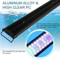 Lampe LED pour aquarium Heto WCL12-18D, prix de gros usine, 9000-12000K, rectangulaire, en aluminium, DC15V, longueur réglable