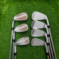 Ensemble de fers de golf en fer doux pressé à chaud, lame compacte, acier graphite, shaft rigide, droitier, pour homme, portable, étanche, écologique