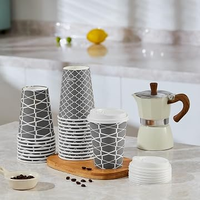 Gobelet à café en papier compostable à paroi simple de 12 oz avec couvercles, faible MOQ |   Fournisseur de gobelets à café en papier jetables pour emporter