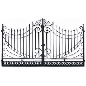 แบบประตูรั้วเหล็กดัดบานเลื่อนเรียบง่ายทันสมัยสำหรับบ้าน - Product Image 4