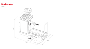 Équilibreur de roue <span class=keywords><strong>manuel</strong></span> de camion certifié CE CB46 lumineux avec camion de changement de fonction en mode voiture - Product Image 4