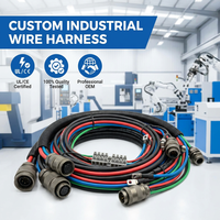 Kabel LVDS 40 Pin Kustom Pabrik, Konektor Adaptor 50 Pin, PVC, Berperingkat IP66, Konduktor Tembaga Berlapis Timah untuk Mesin Peralatan Rumah Tangga