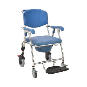Chaise de toilette pliante à roulettes Wei Yikang avec siège et dossier pour personnes âgées et handicapées - Product Image 1