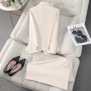 Chaqueta de <span class=keywords><strong>traje</strong></span> rosa con cuello en V <span class=keywords><strong>para</strong></span> <span class=keywords><strong>mujer</strong></span> Otoño Invierno Blazer de viajero profesional pequeño temperamento <span class=keywords><strong>Formal</strong></span> XL monos nueva <span class=keywords><strong>entrevista</strong></span> - Product Image 5