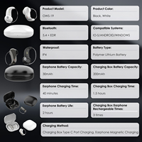 Écouteurs OWS à oreille ouverte avec logo OEM, ajustement sécurisé, sans douleur aux oreilles, étanches IP4, légers et confortables