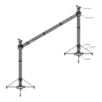 Structure de scène en aluminium à connecteurs carrés pour écran LED et éclairage, à forte capacité de charge, en promotion