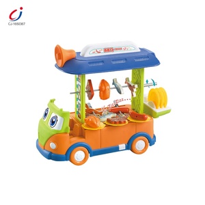 Chengji ensemble de cuisine jouets faire semblant de <span class=keywords><strong>jouer</strong></span> des jouets SImulation 2in1 déformation dessin animé <span class=keywords><strong>Bus</strong></span> Barbecue jouet barbecue électronique - Product Image 1