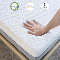Matelas double en mousse à mémoire de forme Matelas respirant Matelas mi-ferme avec tissu doux résistant au feu