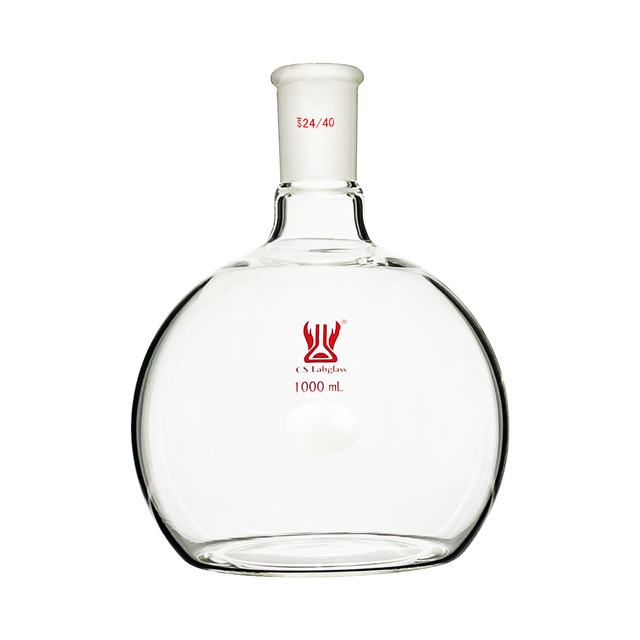 Custom Lab 50-1000ml Chemistry Distillation Flask High Temperature Resistant High Borosilicate 3.3 Glass Flat Bottom Flask