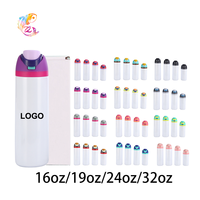 ZP RTS en stock – Tasses à fruits en acier inoxydable par sublimation de 16oz, 19oz, 24oz, 32oz avec couvercle pop-up à un clic, isolées sous vide et portables