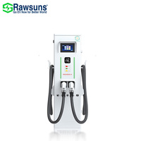 Station de recharge DC intégrée pour véhicule électrique 350 kW avec recharge rapide refroidie par air, kit de conversion EV à double pistolet de recharge