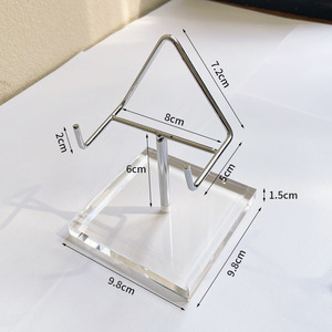 Bạc trang trí tấm hiển thị giá vẽ đứng với bevel cắt Acrylic cơ sở - Product Image 6