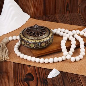 Guirlande de <span class=keywords><strong>perles</strong></span> <span class=keywords><strong>en</strong></span> <span class=keywords><strong>bois</strong></span> de 58 pouces avec pompons, style rustique campagnard, <span class=keywords><strong>perles</strong></span> de prière bohèmes, grande décoration murale - Product Image 1