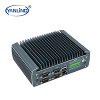Casing Logam 2RS485 COM Box Pc di Tel J6412 Mini Pc Industri