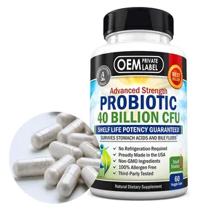 Probiotic và prebiotic viên nang Probiotic bổ sung 40 tỷ CFU với Lactobacillus acidophilus Bifidobacterium lactis phụ nữ