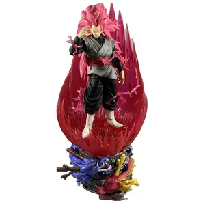 anime Super Saiyan Giant Wave big size Peach Red Black Goku Statue Action Figure model Toys For Gifts