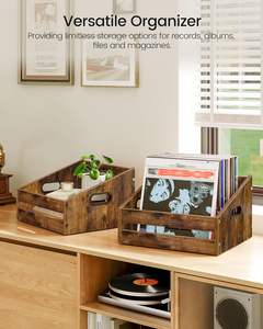 <span class=keywords><strong>ลัง</strong></span>จัดเก็บแผ่นเสียงไวนิลแบบชนบท<span class=keywords><strong>ลัง</strong></span>ไม้สี่เหลี่ยมคางหมูสีน้ำตาลวินเทจถือแผ่นเสียงไวนิลเป็นที่เก็บอัลบั้มบนเดสก์ท็อป - Product Image 2