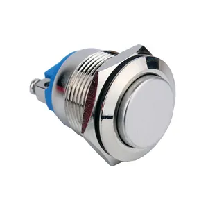 Normally Open 19mm 2A 36V Domed Push ON Screw Momentary Brass Waterproof Start 36V Push Button Switch